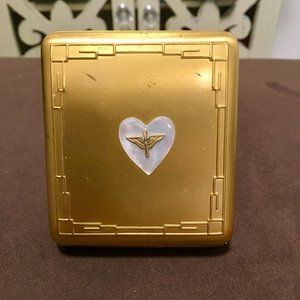 Collectible Cigarette Case Vintage WWII Air Force Sweetheart Gift MOP Heart Rare